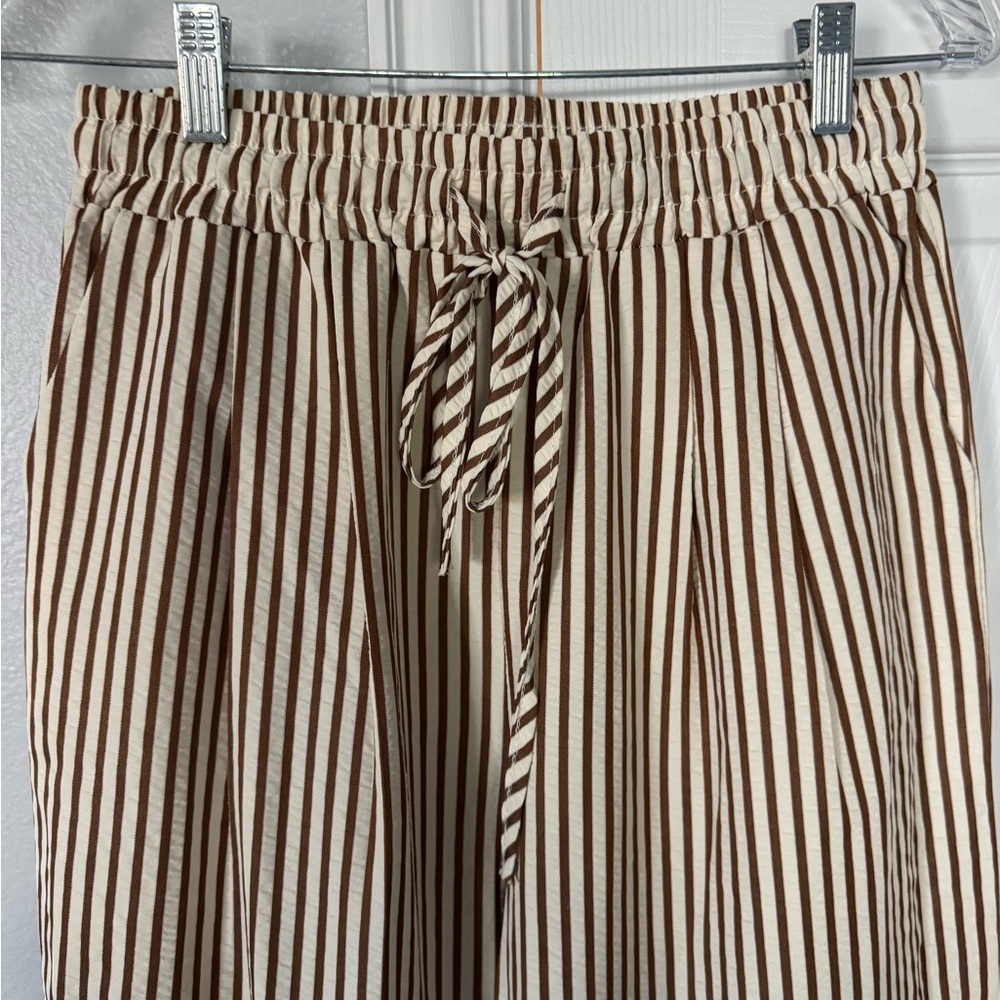 Striped Brown and White Pants